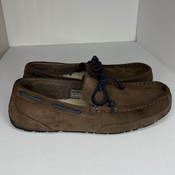 Authentic UGG Australia Chester Slip On Loafers Slippers Men's Size 10 EEE Brown - Picture 2 of 10